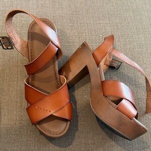 Elegant Brown Platform Sandals